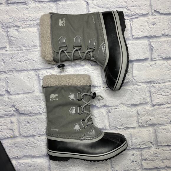 Sorel Yoot PAC Nylon Boots in Quarry/Dove (Youth) - Picture 2 of 9